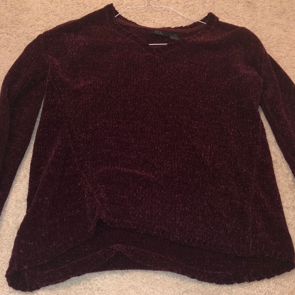 Dark red sweater